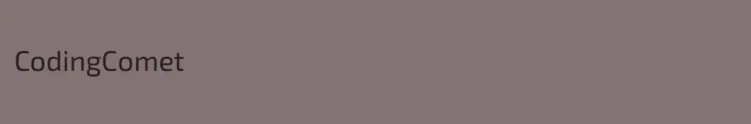 CodingComet