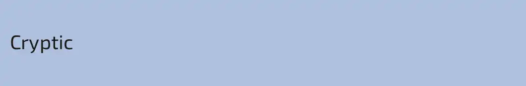 Cryptic