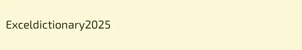 Exceldictionary2025