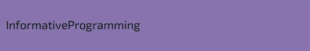InformativeProgramming