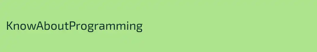 KnowAboutProgramming
