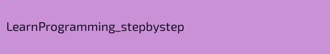 LearnProgramming_stepbystep
