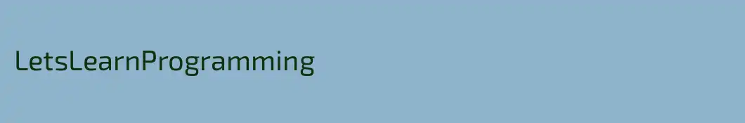 LetsLearnProgramming