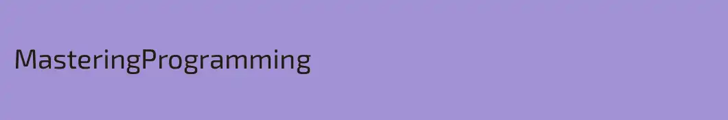 MasteringProgramming