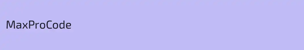 MaxProCode