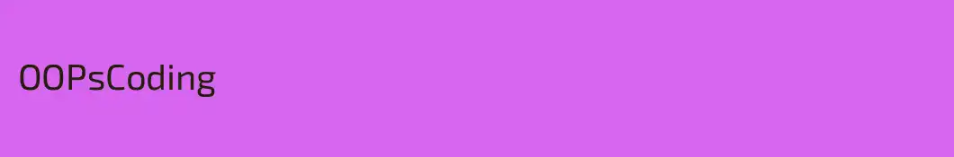 OOPsCoding