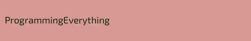 ProgrammingEverything
