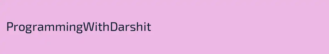 ProgrammingWithDarshit