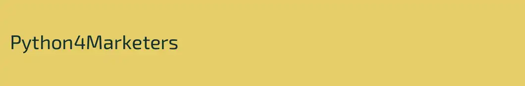 Python4Marketers