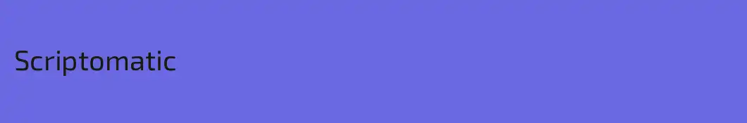 Scriptomatic