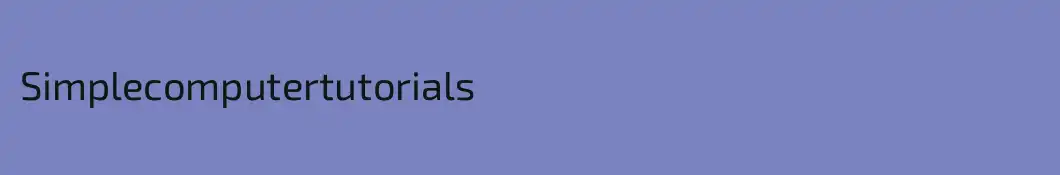 Simplecomputertutorials