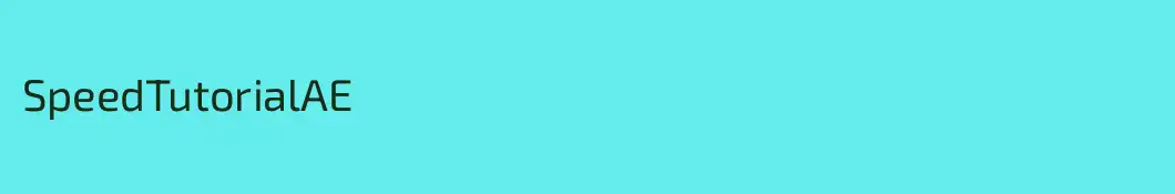 SpeedTutorialAE