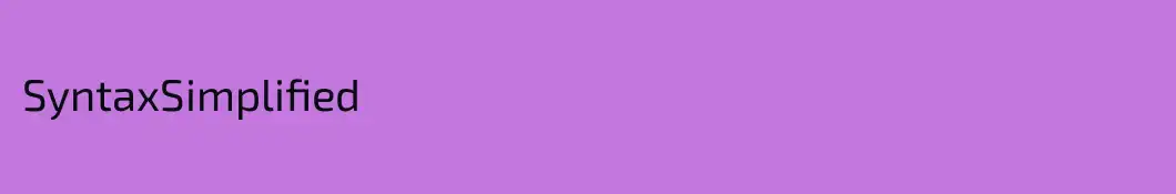 SyntaxSimplified
