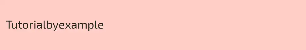Tutorialbyexample