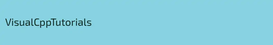 VisualCppTutorials