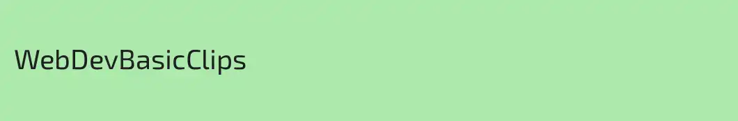 WebDevBasicClips