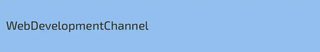 WebDevelopmentChannel