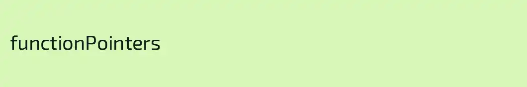 functionPointers