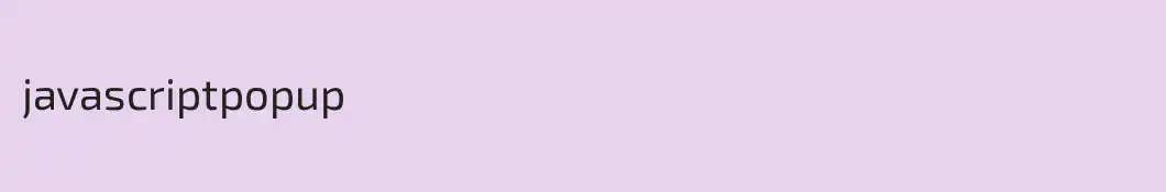 javascriptpopup