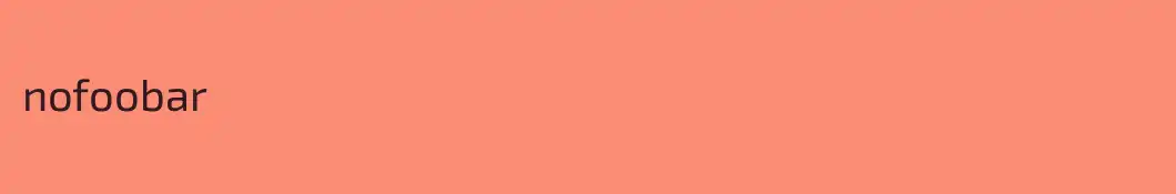 nofoobar
