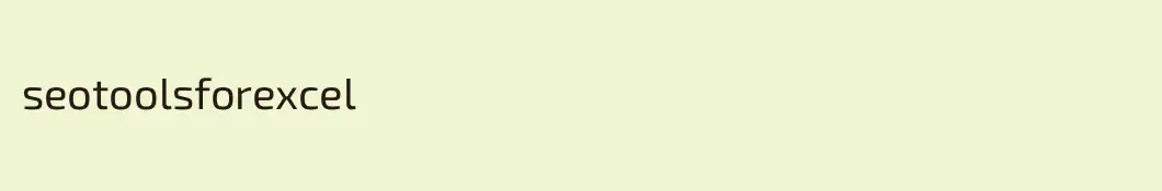 seotoolsforexcel