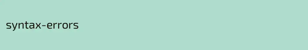 syntax-errors