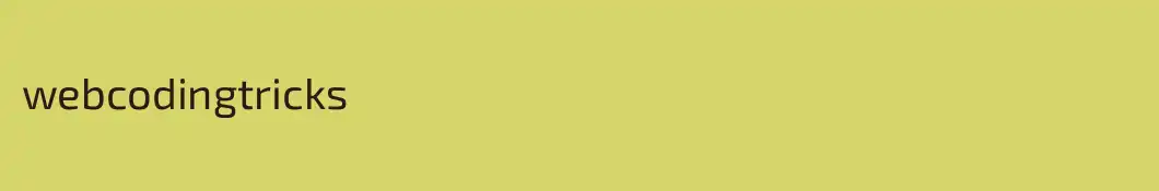 webcodingtricks